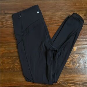Lululemon Black Leggings with Mesh Sides